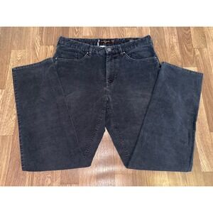 Black Brown 1826 Mens Straight Leg Corduroy Pants Charcoal Black 34x32‎